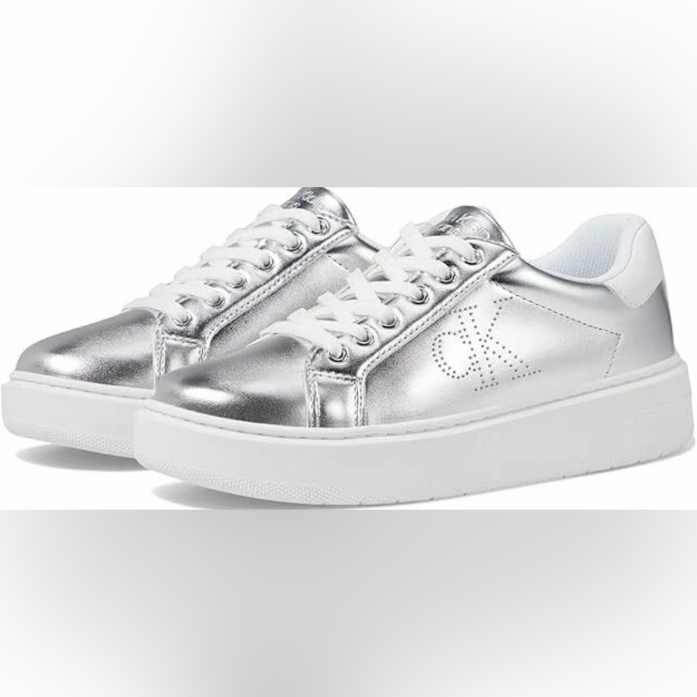 Brand New Calvin‎ Klein Women's Daili Sneaker Silver US 9.5 M